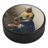 Johannes Vermeer - Die Milchmädchen Eishockey Puck (3/4)