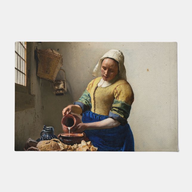 Johannes Vermeer - Die Milchmädchen Fußmatte (Vorderseite)