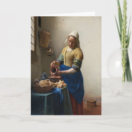 Johannes Vermeer, die Milchmädchen Karte (Vorderseite)