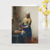 Johannes Vermeer, die Milchmädchen Karte (Gelbe Blume)