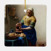 Johannes Vermeer - Die Milchmädchen Keramikornament (Rückseite)