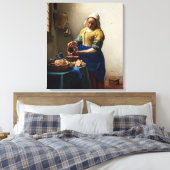 Johannes Vermeer - Die Milchmädchen Leinwanddruck (Insitu (Schlafzimmer))