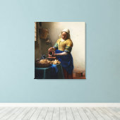 Johannes Vermeer - Die Milchmädchen Leinwanddruck (Insitu (Holzboden))