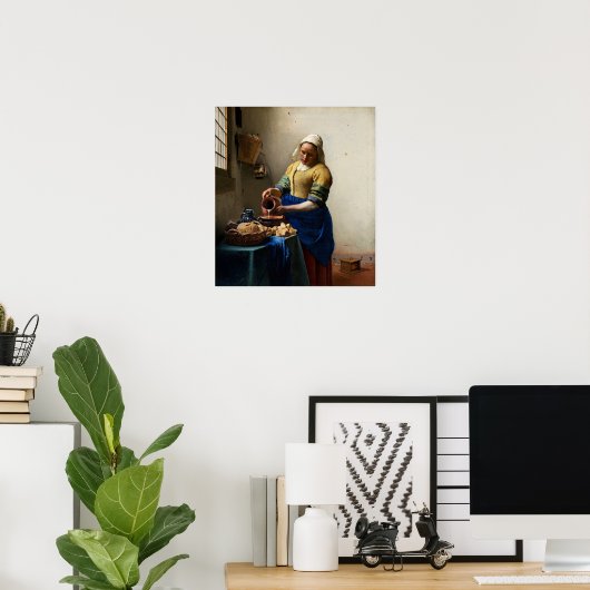 Johannes Vermeer - Die Milchmädchen Poster (Heimbüro)