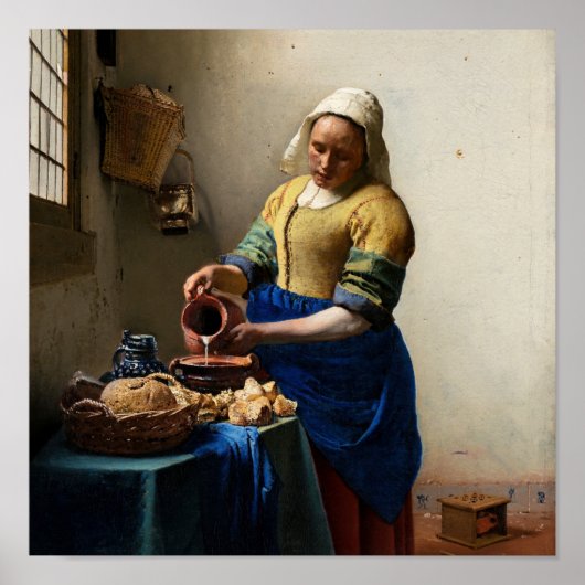 Johannes Vermeer - Die Milchmädchen Poster (Vorne)