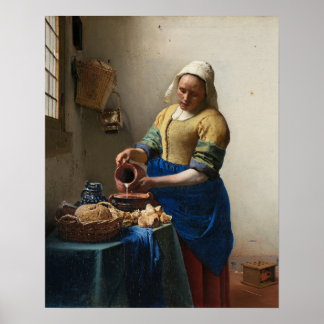 Johannes Vermeer, die Milchmädchen Poster