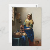 Johannes Vermeer, die Milchmädchen Postkarte (Vorne/Hinten)