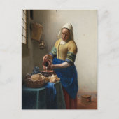 Johannes Vermeer, die Milchmädchen Postkarte (Vorderseite)