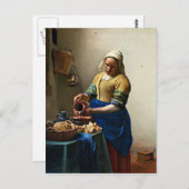 Johannes Vermeer, die Milchmädchen Postkarte (Vorne/Hinten)