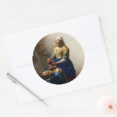 Johannes Vermeer - Die Milchmädchen Runder Aufkleber (Umschlag)