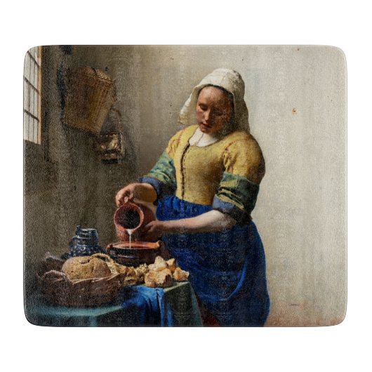 Johannes Vermeer - Die Milchmädchen Schneidebrett (Vorderseite)