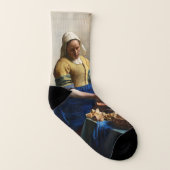 Johannes Vermeer - Die Milchmädchen Socken (Rechts - Außen)