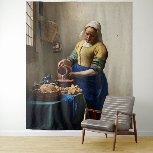 Johannes Vermeer - Die Milchmädchen Wandteppich (Beispiel)