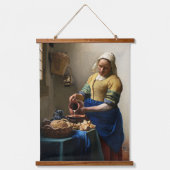 Johannes Vermeer - Die Milchmädchen Wandteppich Mit Holzrahmen (Vorderseite)
