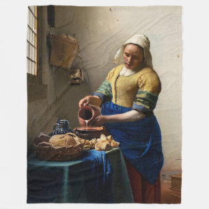 Johannes Vermeer - Die Milchmagd Fleecedecke