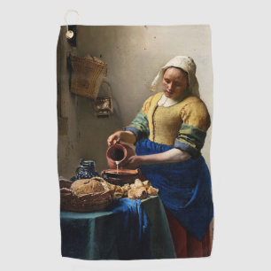Johannes Vermeer - Die Milchmagd Golfhandtuch