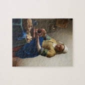 Johannes Vermeer - die Milkmaid-Malerei Puzzle (Horizontal)