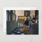 Johannes Vermeer - Die Musikstunde Postkarte (Vorne/Hinten)