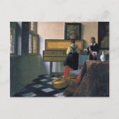 Johannes Vermeer - Die Musikstunde Postkarte (Vorderseite)