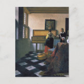 Johannes Vermeer - Die Musikstunde Postkarte (Vorderseite)