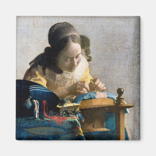 Johannes Vermeer - Die Spitzenklöpplerin Magnet