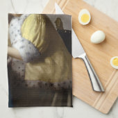 Johannes Vermeer - Eine Lady, die einen Brief schr Geschirrtuch (Viertel Falte)