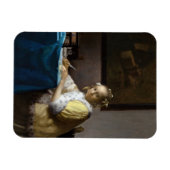 Johannes Vermeer - Eine Lady, die einen Brief schr Magnet (Horizontal)