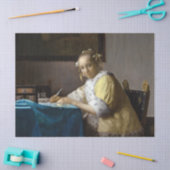 Johannes Vermeer - Eine Lady, die einen Brief schr Seidenpapier (Basteln)