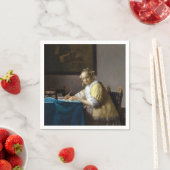 Johannes Vermeer - Eine Lady, die einen Brief schr Serviette (Beispiel)