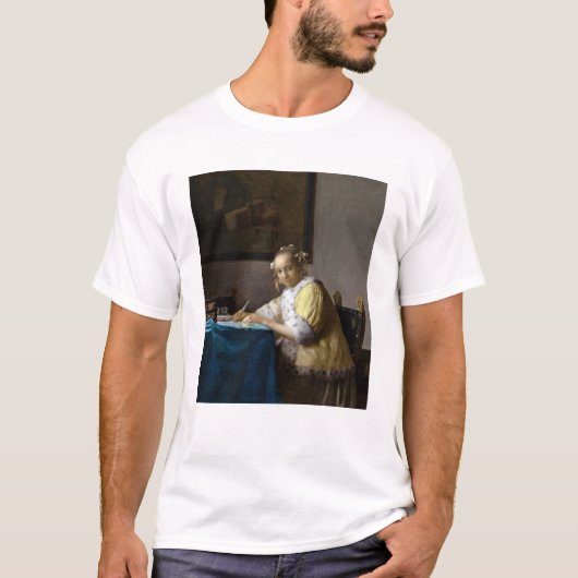 Johannes Vermeer - Eine Lady, die einen Brief schr T-Shirt (Vorderseite)
