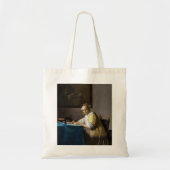 Johannes Vermeer - Eine Lady, die einen Brief schr Tragetasche (Vorne)