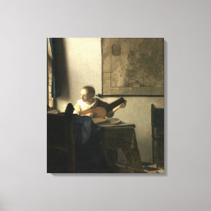 Johannes Vermeer Frau mit Lute Leinwanddruck