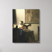 Johannes Vermeer Frau mit Lute Leinwanddruck (Vorderseite)