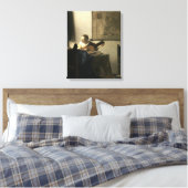 Johannes Vermeer Frau mit Lute Leinwanddruck (Insitu (Schlafzimmer))