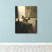Johannes Vermeer Frau mit Lute Leinwanddruck (Insitu (Holzboden))