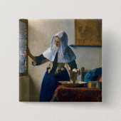 Johannes Vermeer - Frau mit Wasserpitcher Button (Vorderseite)