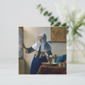 Johannes Vermeer - Frau mit Wasserpitcher Einladung (Stehend Vorderseite)