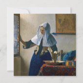 Johannes Vermeer - Frau mit Wasserpitcher Einladung (Vorderseite)
