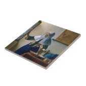 Johannes Vermeer - Frau mit Wasserpitcher Fliese (Seite)