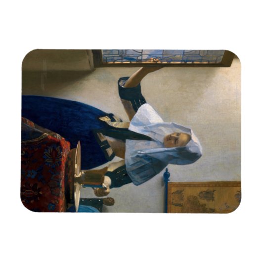 Johannes Vermeer - Frau mit Wasserpitcher Magnet (Horizontal)