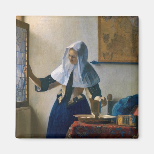 Johannes Vermeer - Frau mit Wasserpitcher Magnet (Vorne)