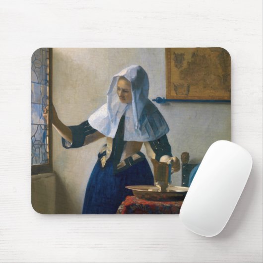 Johannes Vermeer - Frau mit Wasserpitcher Mousepad (Mit Mouse)