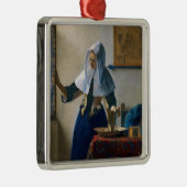 Johannes Vermeer - Frau mit Wasserpitcher Ornament Aus Metall (Rechts)