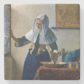 Johannes Vermeer - Frau mit Wasserpitcher Steinuntersetzer (Vorderseite)