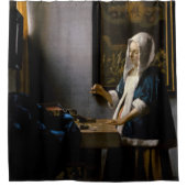 Johannes Vermeer - Frauen, die ein Gleichgewicht h Duschvorhang (Vorderseite)