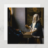 Johannes Vermeer - Frauen, die ein Gleichgewicht h Einladung (Vorne/Hinten)