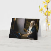 Johannes Vermeer - Frauen, die ein Gleichgewicht h Karte (Gelbe Blume)
