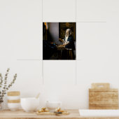 Johannes Vermeer - Frauen, die ein Gleichgewicht h Poster (Küche)