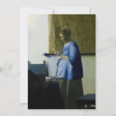 Johannes Vermeer - Frauen in blau lesen einen Brie Einladung (Vorderseite)