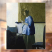 Johannes Vermeer - Frauen in blau lesen einen Brie Fensteraufkleber (Blatt 2)